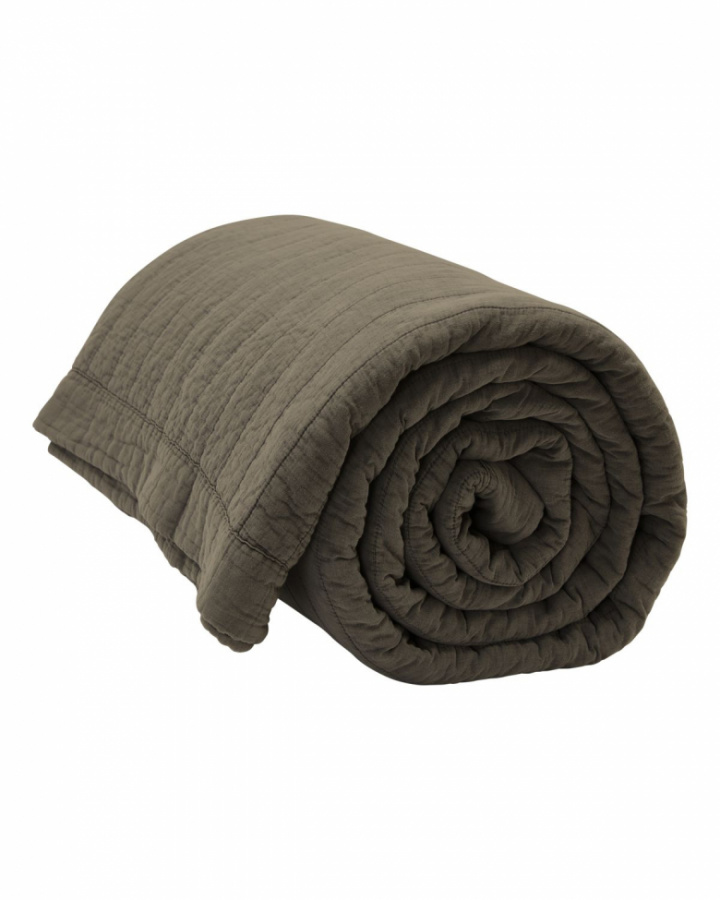 Vadderat sängöverkast \'Magnhild\' 280x280 - Bark i gruppen Inredning / Textilier / Sängkläder hos Reforma (561137076)