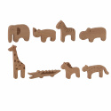 Träfigurer \'Animal\' - Brun