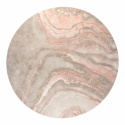 Matta \' Sol\' Rund 200 - Grå/Rosa