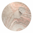 Matta \' Sol\' Rund 200 - Grå/Rosa