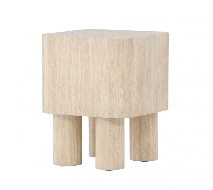 Sidobord \'Tusa\' 40x40cm - Beige i gruppen Möbler / Bord / Sidobord hos Reforma (61593-102)