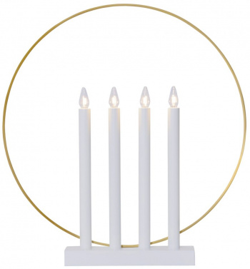 Adventsljusstake \'Glory\' - Vit/Guld