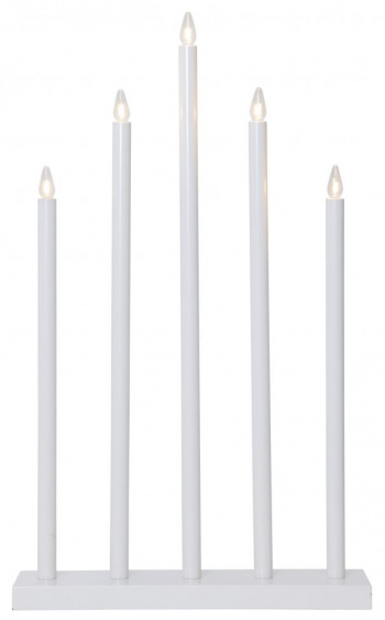 Adventsljusstake \'Holy\' 5 Lampor - Vit