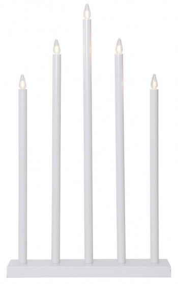 Adventsljusstake \'Holy\' 5 Lampor - Vit