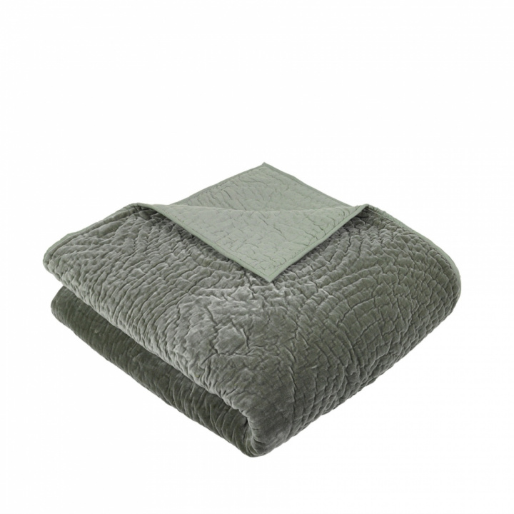 Sängöverkast 'Quilt Velvet' - Grön - Broste Copenhagen