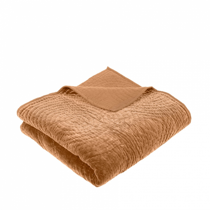 Sängöverkast 'Quilt Velvet' - Gul