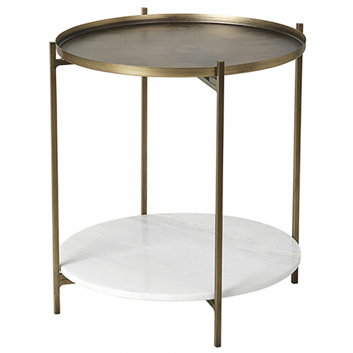 Brickbord 'Tristan' - Marmor/Mässing 40cm - Broste Copenhagen