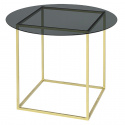 Soffbord \'Freddy\' - Mässing/Glas