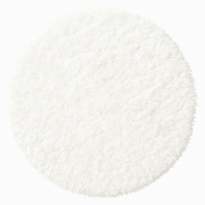 Rund matta \'Janjira\' 80cm - Vit i gruppen Inredning / Mattor / Ullmattor hos Reforma (7350118817108)