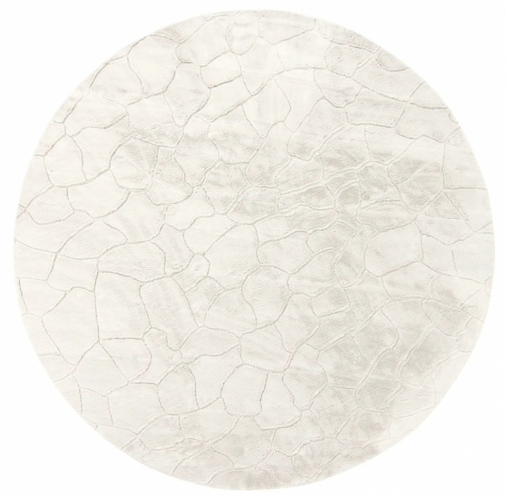 Rund matta \'Cora\' 80cm - Vit i gruppen Inredning / Mattor / Vävda Mattor hos Reforma (7350118817123)