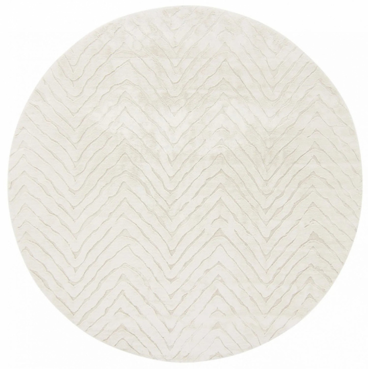 Rund matta \'Wren\' 80cm - Vit i gruppen Inredning / Mattor / Vävda Mattor hos Reforma (7350118817141)