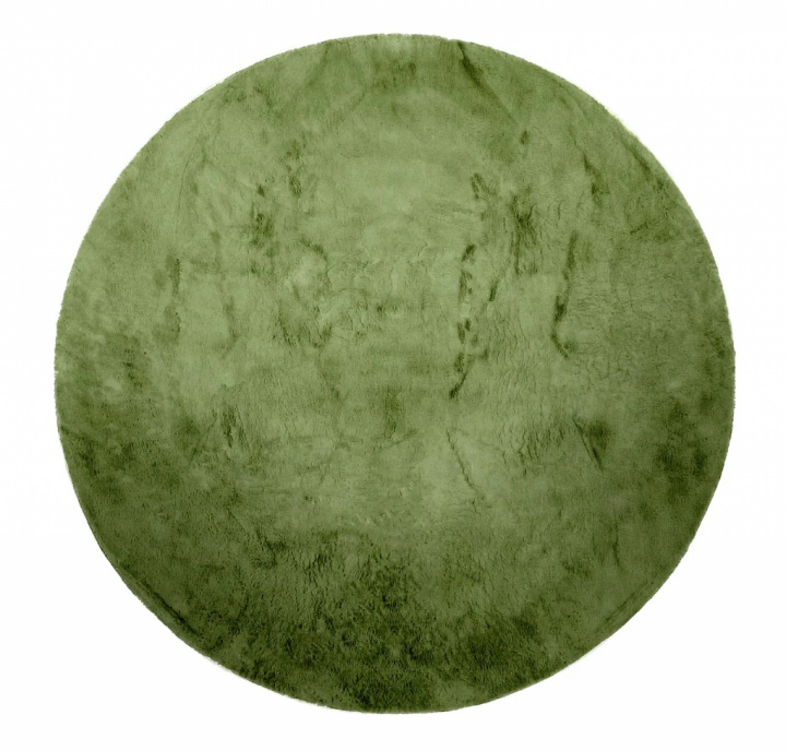 Rund matta \'Aranga Super Soft\' 80cm - Oliv i gruppen Inredning / Mattor / Ryamattor hos Reforma (7350118817289)
