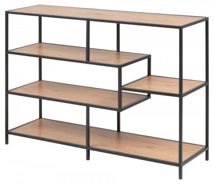 Bokhylla \'Seaford\' 114x78cm - Natur/Svart i gruppen Möbler / Hyllor & förvaring / Bokhyllor hos Reforma (74544)