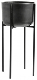 Kruka på ställ \'Oxi\' L - Svart
