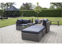 Lounge-set \'Rossi\' - Grå med svarta kuddar