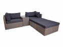 Lounge-set \'Rossi\' - Grå med svarta kuddar