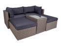 Lounge-set \'Rossi\' - Grå med svarta kuddar