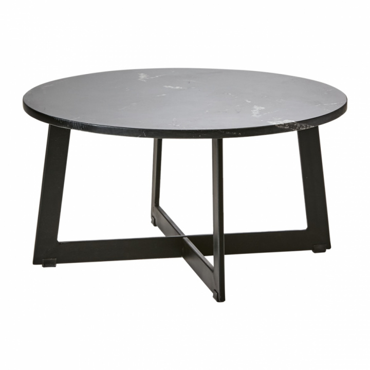 Soffbord \'Milan L\' runt 70cm - Svart/marmor i gruppen Möbler / Bord / Soffbord hos Reforma (797-387-60)