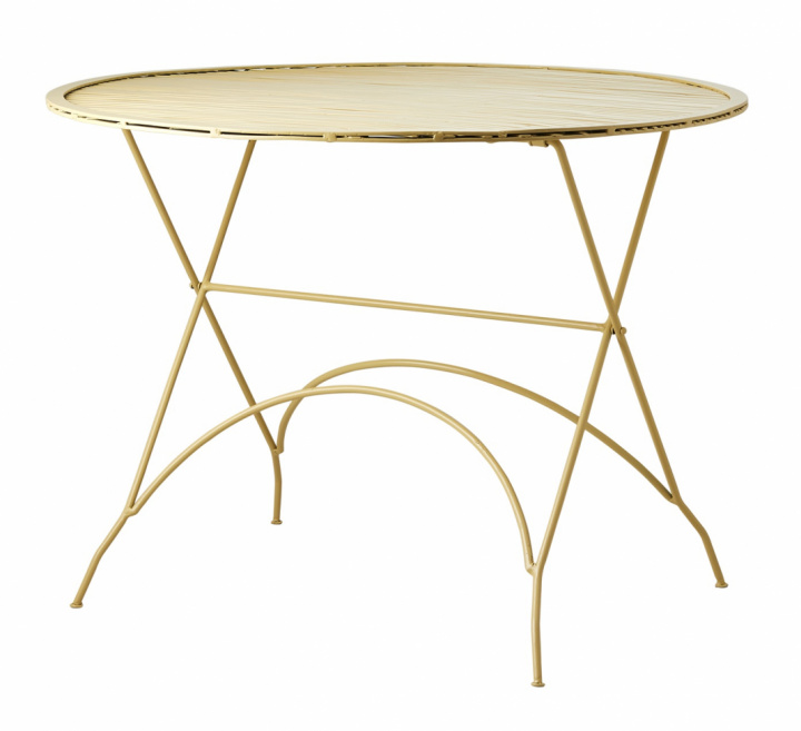 Bord \'Visby\' Runt 100cm - Gul i gruppen Möbler / Utemöbler / Trädgårdsbord hos Reforma (797-734-07)