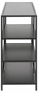 Bokhylla \'Seaford\' 114x78cm - Svart