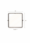 Spegel \'Poke\' 40x40cm - Svart
