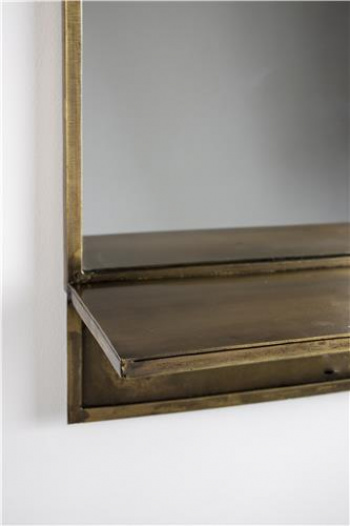 Spegelhylla \'Feyza\' Rektangulr - Mssing 37x61 cm
