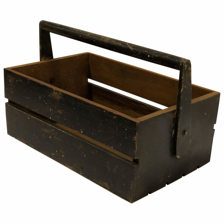 Trälåda 'Box recycled' - Svart