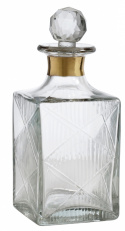 Glaskaraff \'Diamond\' - Guld/Diamant
