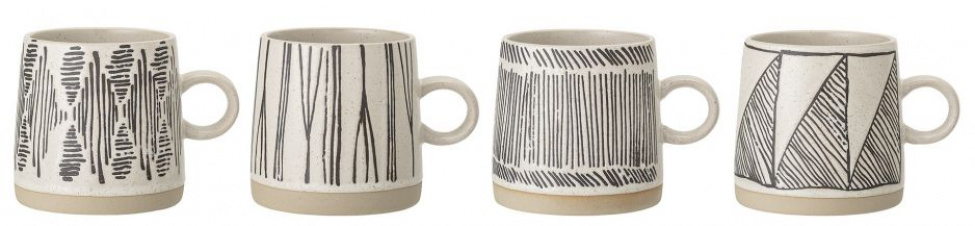 Mugg \'Eliana\' - Svart/Vit