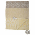 Pläd \'Recycled Cotton\' - Gul/Beige