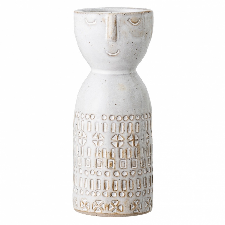 Keramikvas 'Stoneware' - Vit