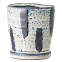 Kruka \'Stoneware\' Ø 9.5 cm - Blå/Vit
