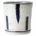 Kruka \'Stoneware\' Ø 13 cm - Blå/Vit