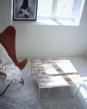 Soffbord vintage - Industrial White