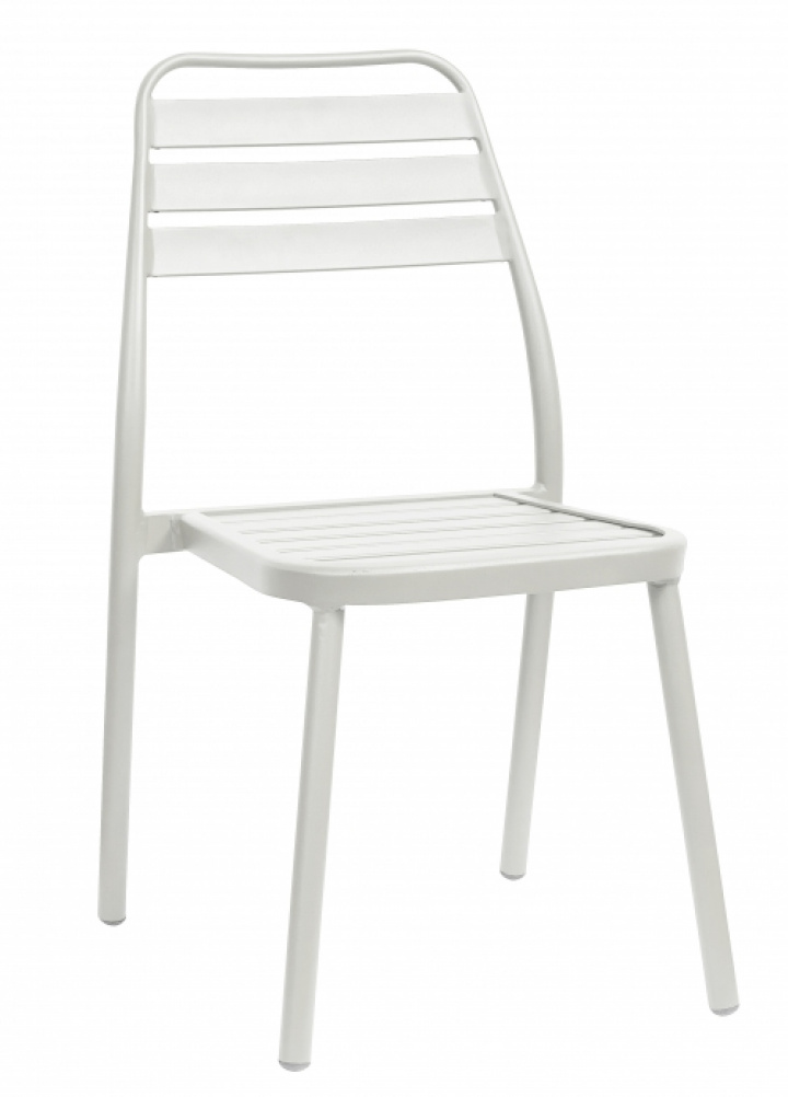 Trädgårdsstol- Vit aluminium