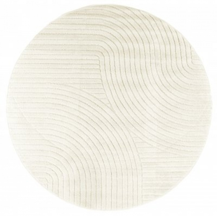 Rund Matta \'Devon\' 280cm - Cream i gruppen Nyheter hos Reforma (8699329172776)