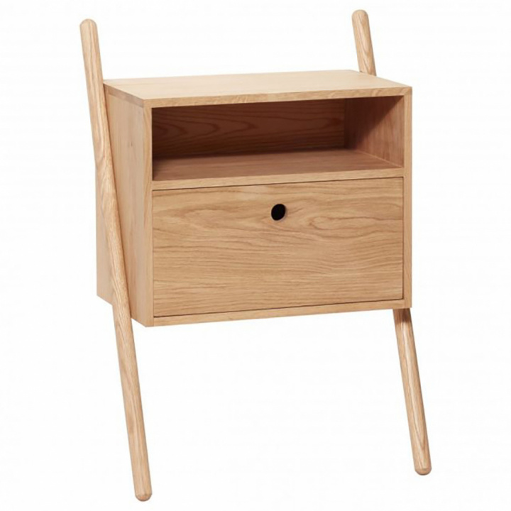Sidobord med låda - Ek i gruppen Möbler / Hyllor & förvaring / Byråer hos Reforma (880412F)