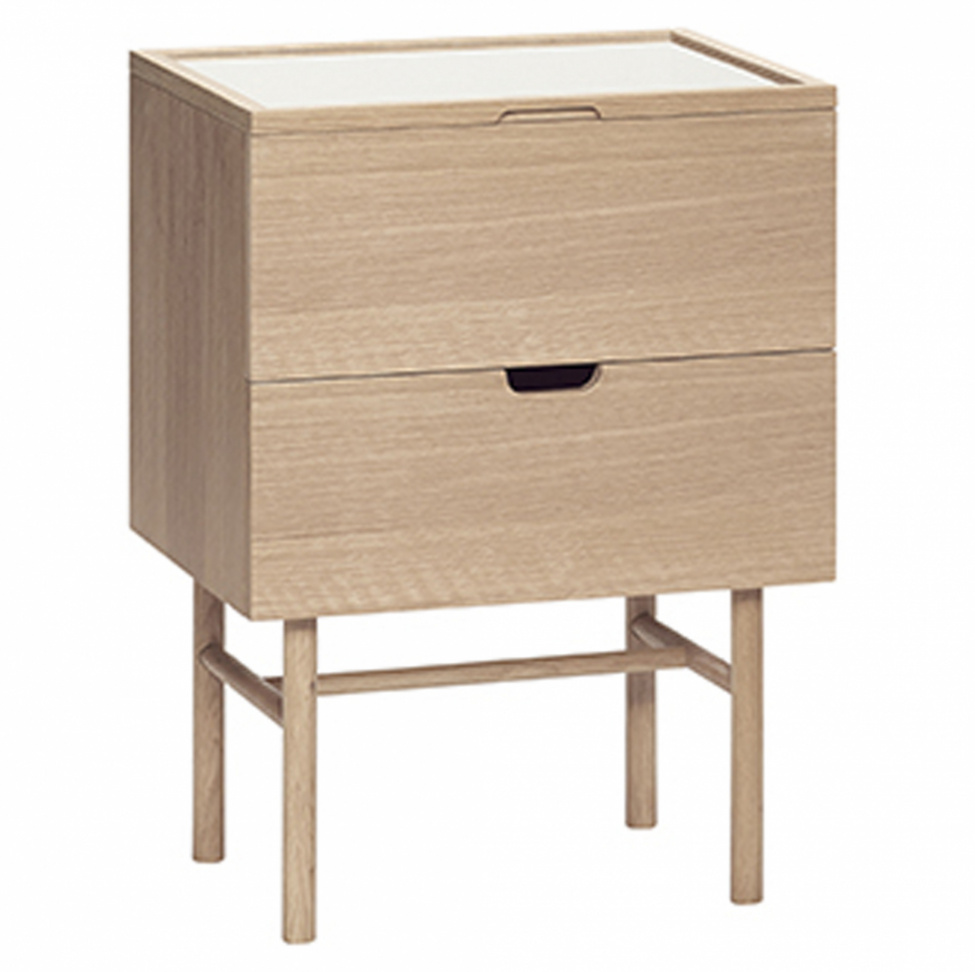 Byr/Sngbord \'Nordisk\' - Ek/Glas