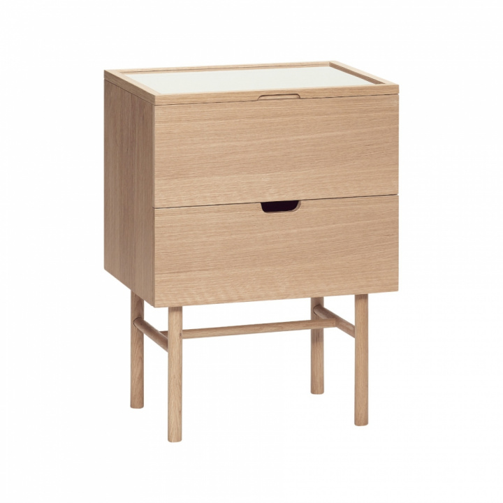 Byrå/Sängbord - Ek/Glas - Hubsch