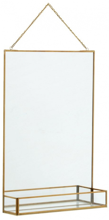 Spegel med hylla - Guld