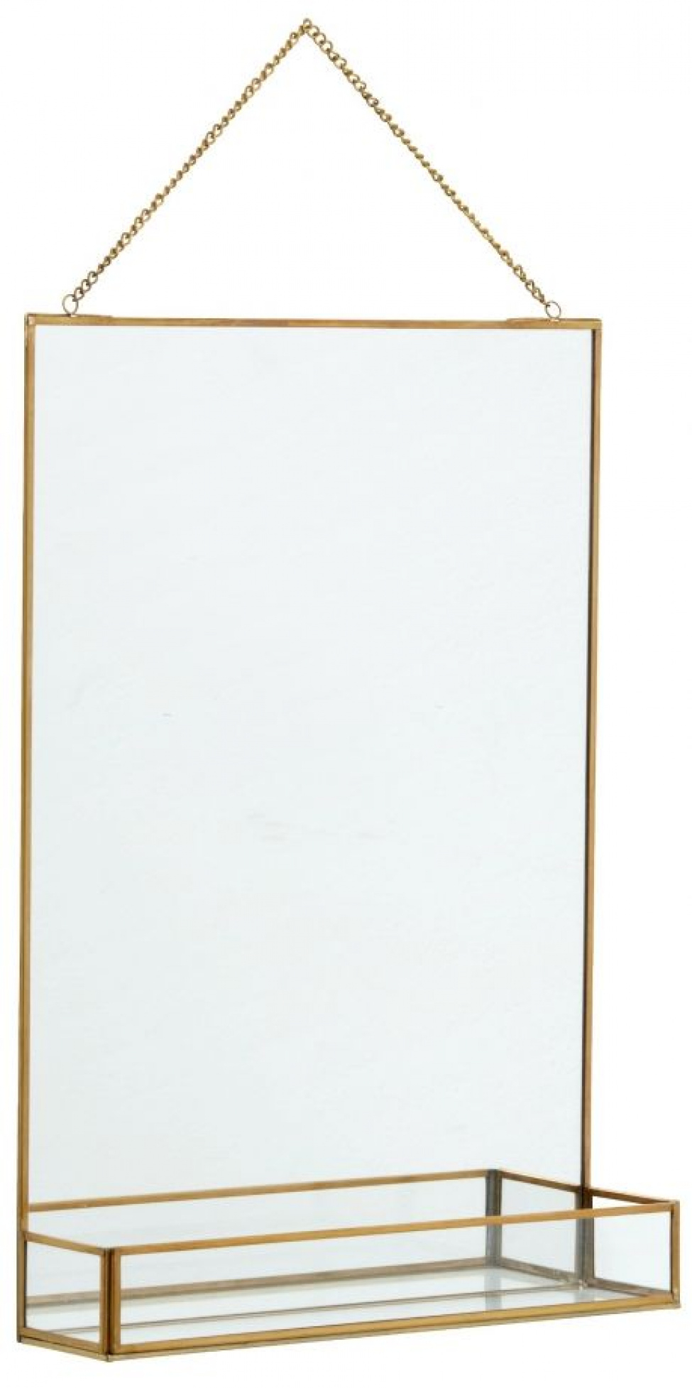 Spegel med hylla - Guld