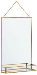 Spegel med hylla \'Elis\' - Guld