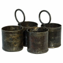 Förvaringsburkar \'Iron pot\' - Antikmetall