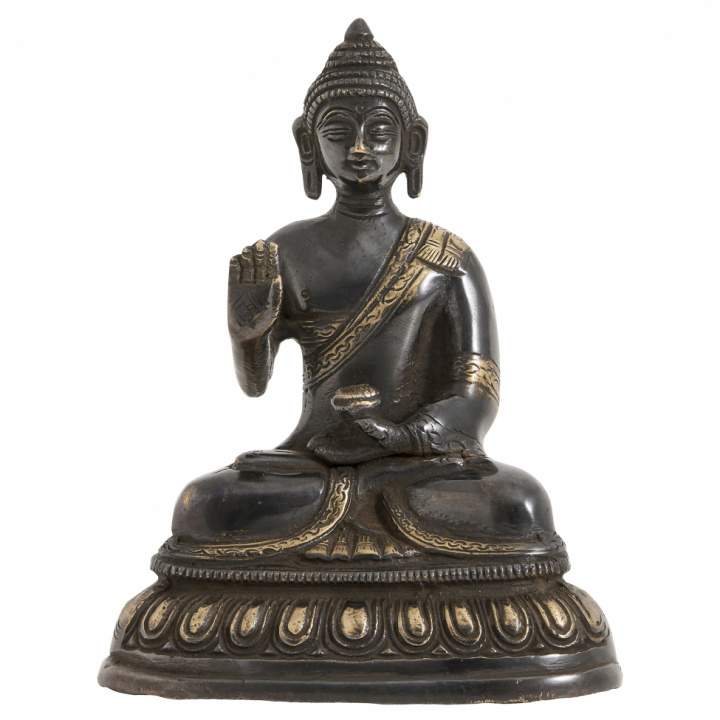Skulptur 'Buddha' Medium - Svart