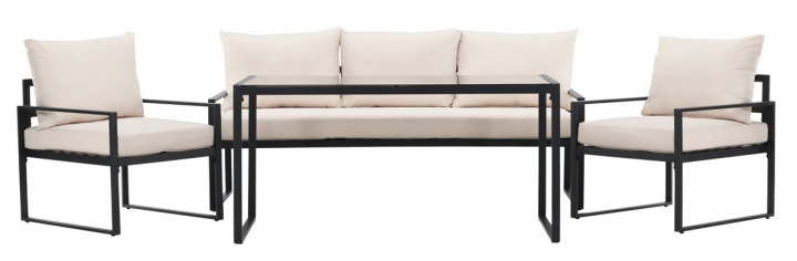 Loungeset \'Vico\' - Svart i gruppen Möbler / Utemöbler / Utegrupper hos Reforma (9784-000)