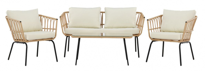 Loungeset \'Palamos\' - Natur i gruppen Möbler / Utemöbler / Utegrupper hos Reforma (9795-000)