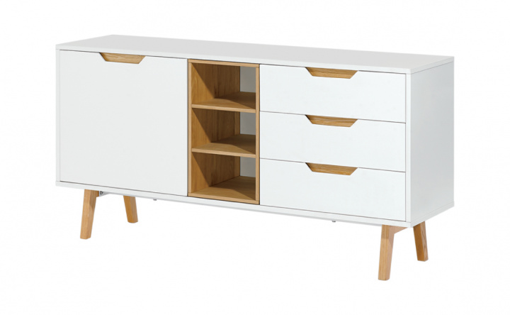 Sideboard \'Sakai\' - Vit/Ek 150x40x75 - Reforma Sthlm i gruppen RUM / Hall / Frvaring hos Reforma (9808)