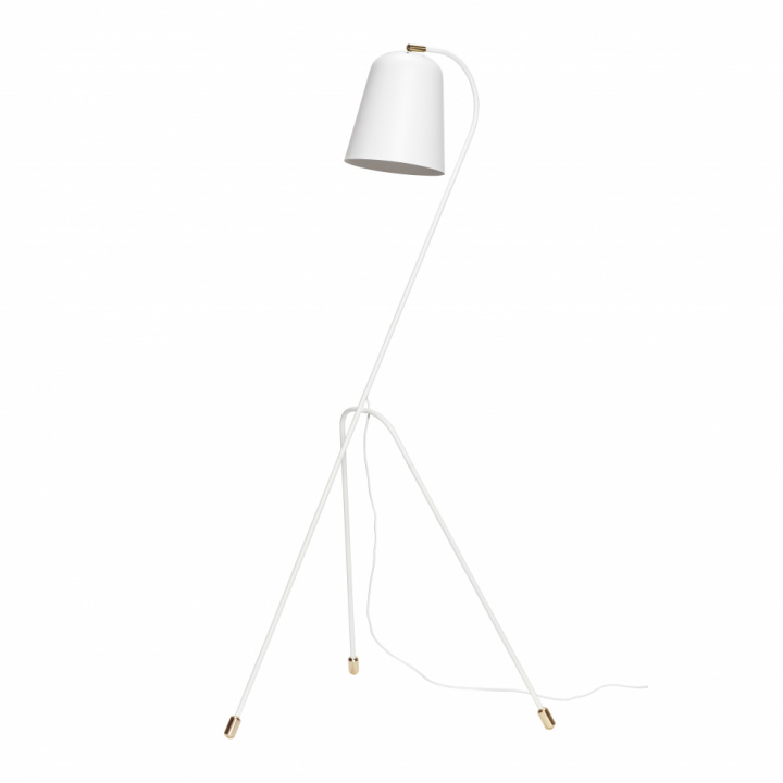 Golvlampa 'Hey' - Vit/Mässing - Hubsch