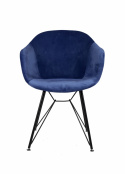 Stol \'Uptown\' - Blå/Sammet