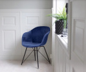 Stol \'Uptown\' - Blå/Sammet
